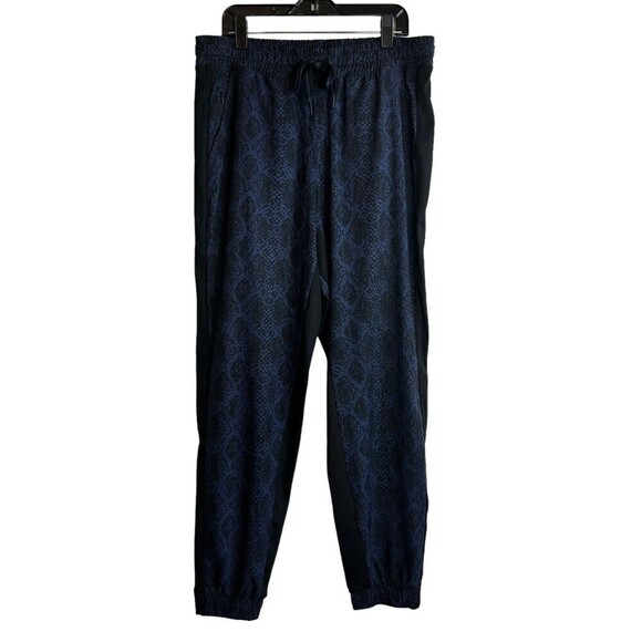 Athleta Printed Brooklyn Jogger Pants Size 8 Blue Python Athletic Travel 572213 - Picture 1 of 9